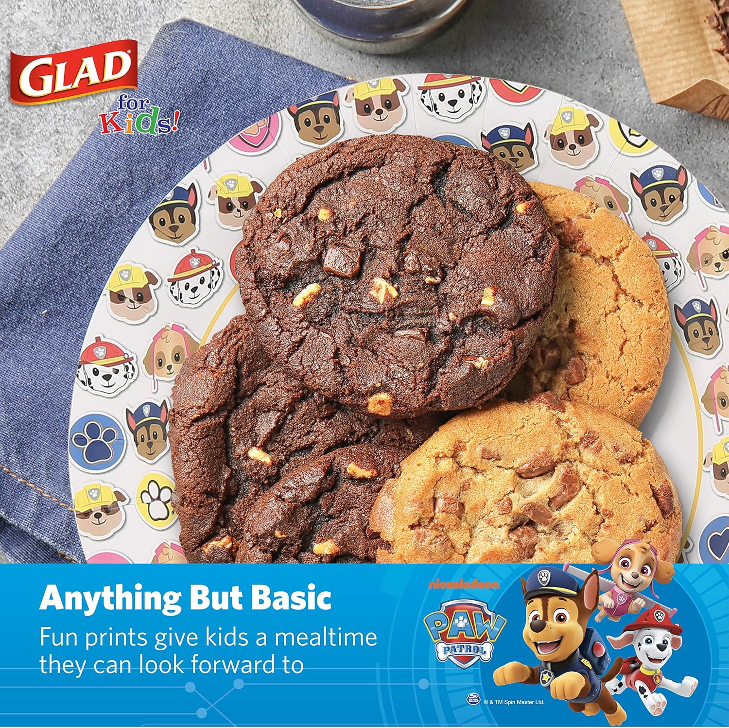Glad Kids Paw Patrol Emoji Paper Plates 20ct